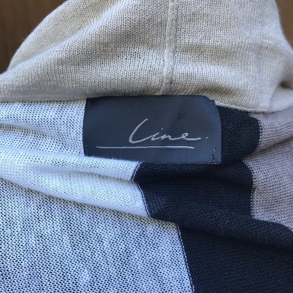 Line Linen Colorblock Open Cardigan Small - Picture 8 of 8